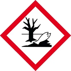 König Werbeanlagen Dreifke® Aufkleber I Gefahrensymbol Umwelt GHS 09, Folie, selbstklebend, 32x32mm, 16/Bogen, GHS-Verordnung