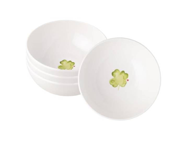 Villeroy & Boch With Love Müslischalen Good Luck 4er Set, 590 ml, Vielseitige Schalen für Suppe, Salat und Ramen, Premium Porzellan, spülmaschinen- & mikrowellengeeignet