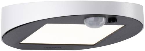 Paulmann 94247 Ryse Solar-Außenwandleuchte mit Bewegungsmelder 1.2W Warmweiß Weiß
