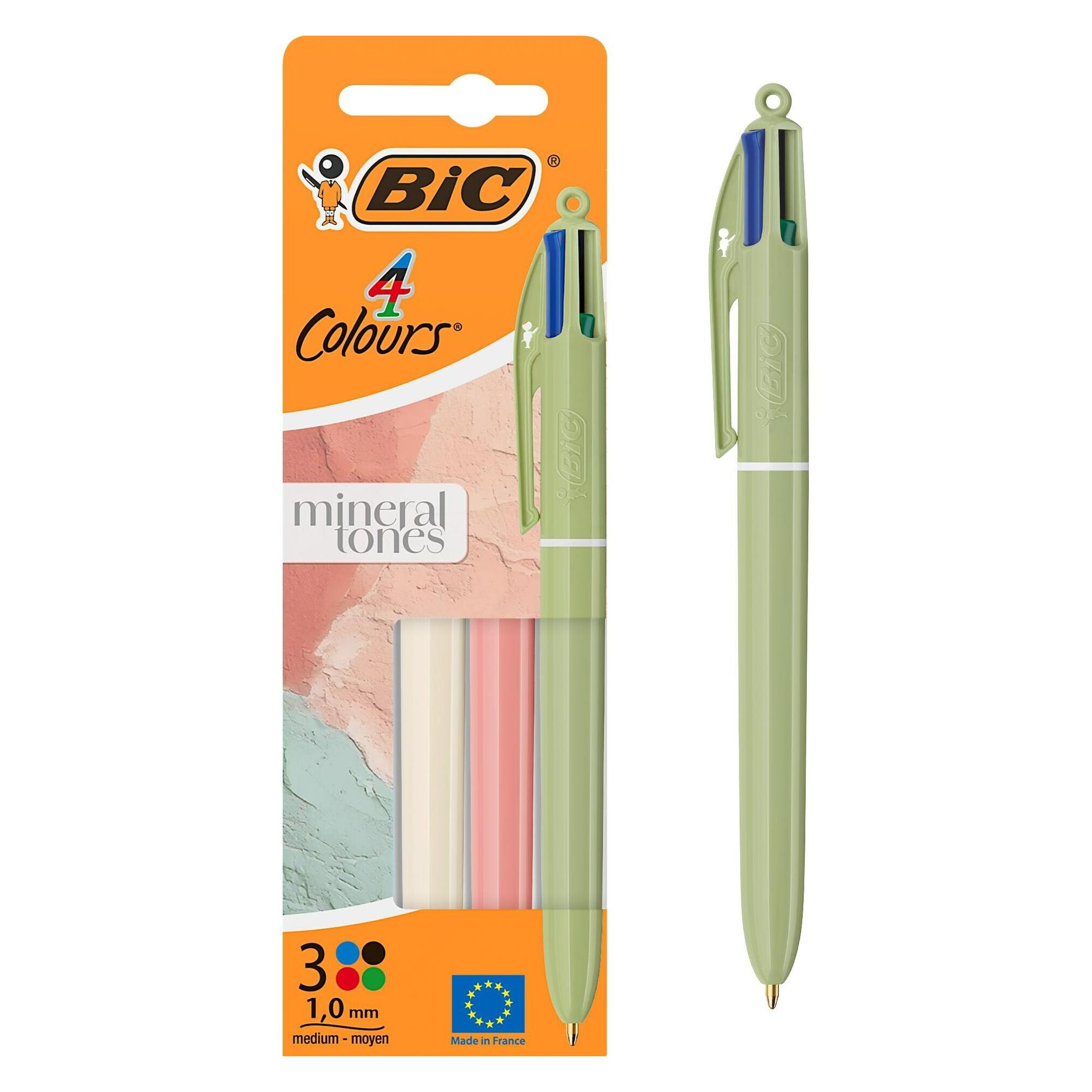 Bic Mineral Tones Kugelschreiber-Mix, 1 mm, 3 Stück (3x) (303304)
