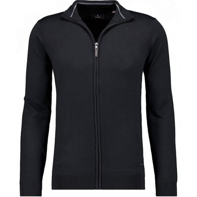 Collegejacke RAGMAN, Herren, Gr. 3X5658, schwarz, 100% Wolle, Jacken Collegejacke