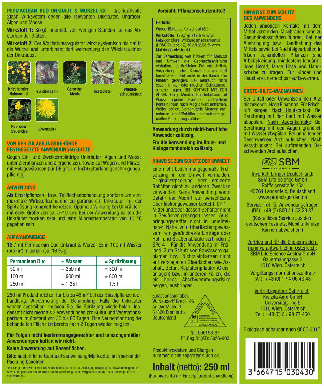 Protect Garden Permaclean Duo Unkraut & Wurzel-Ex 250 ml