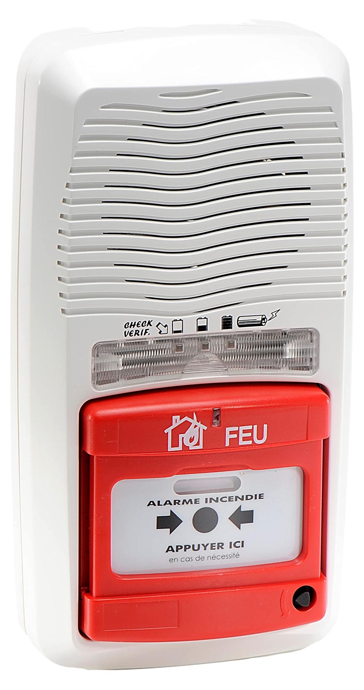 Funk-Brandmelder Typ 4, akustisch, 1 Handsender, 90 dB