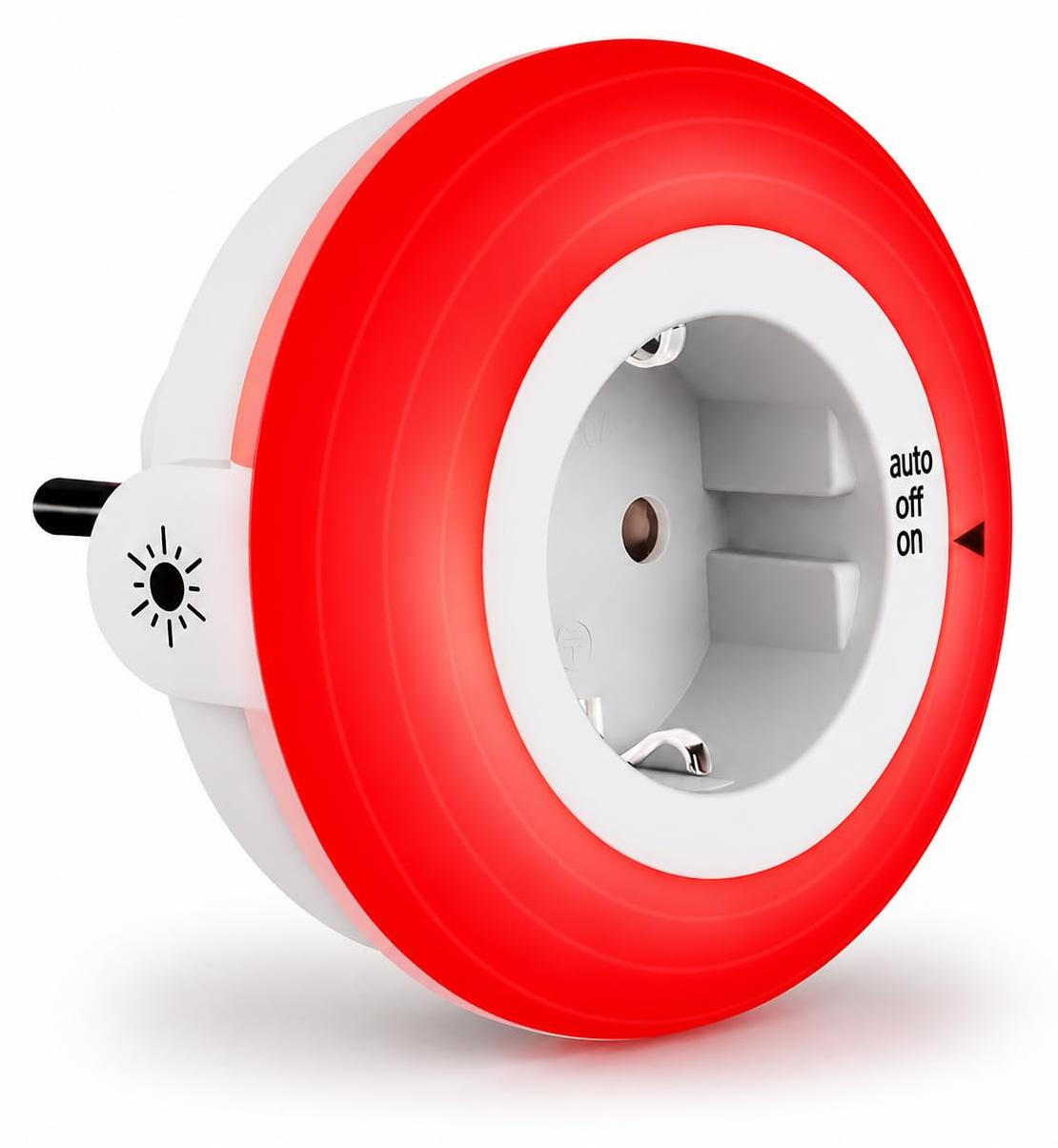 MY WAVE DZ Dimbaar LED Nachtlampje met Stekker, Rood – Slaaplamp voor Baby en Kind