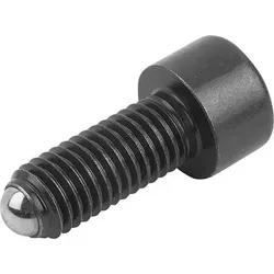 KUGELDRUCKSCHRAUBE MIT KOPF, FORM:A MIT VOLLER KUGEL, M05, L=12,1, VERGÜTUNGSSTAHL, KOMP:WÄLZLAGERSTAHL