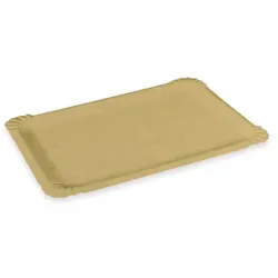 1500 Pappteller eckig FF 13 x 20 cm braun – Imbissteller, Snackteller