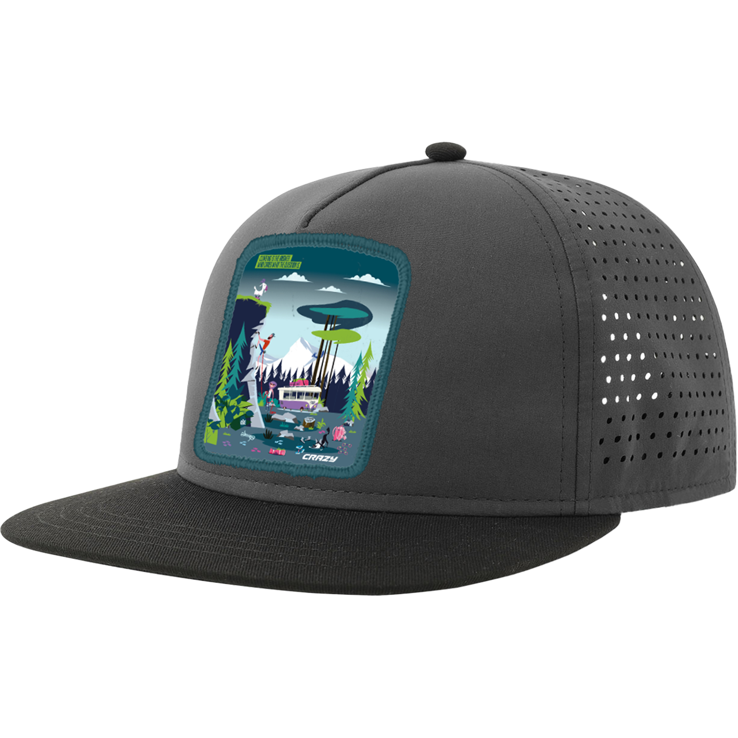 Crazy Bro Cap Basecaps schwarz Trekking Elastisch