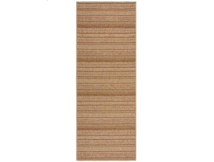 Outdoor-Teppich Ricochet hellbraun Streifen Polypropylen 80 x 230 cm