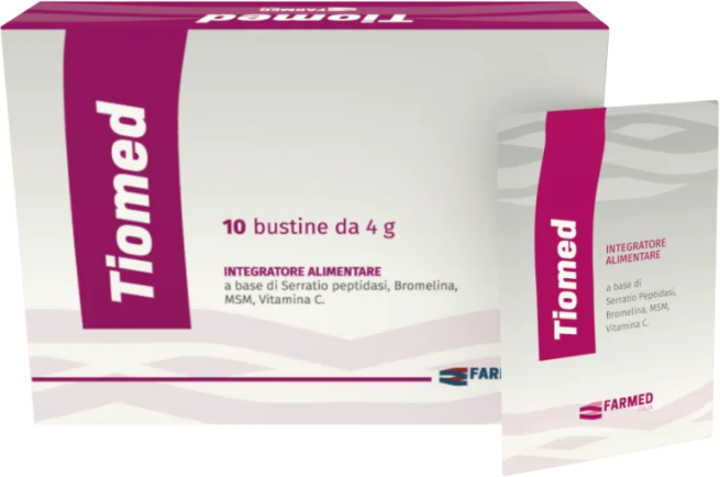 FARMED ITALIA Srl Farmed Tiomed Integratore Alimentare, 10 Buste per Infiammazione e Gonfiore