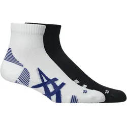 2er Pack ASICS Cushioned Quarter Laufsocken 002 - performance black/brilliant white 47-49