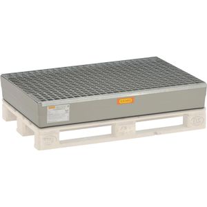 CEMO Auffangwanne 150, 7963, aus GFK, 120 x 80cm, mit Stahl-Gitterrost, 140 Liter