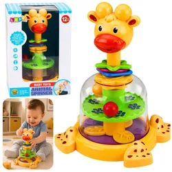 Interaktiver Giraffen-Kreisel mit drehbaren Kugeln für Babys