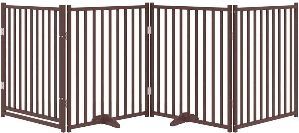 Archie & Oscar Talala Solid Wood Dog House Door Brown 90cm H x 320cm W x 2cm D