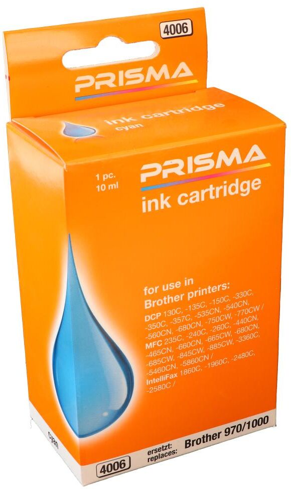 PRISMA 4006 Druckerpatrone für Brother Tintenstrahldrucker, cyan, 10 ml