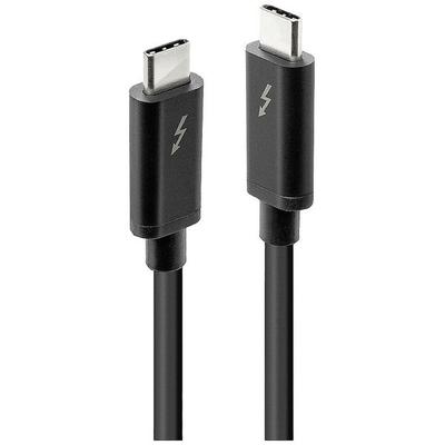 LINDY Thunderbolt™-Kabel Thunderbolt™ 3 USB-C® Stecker, USB-C® Stecker 1.00 m Schwarz 41556