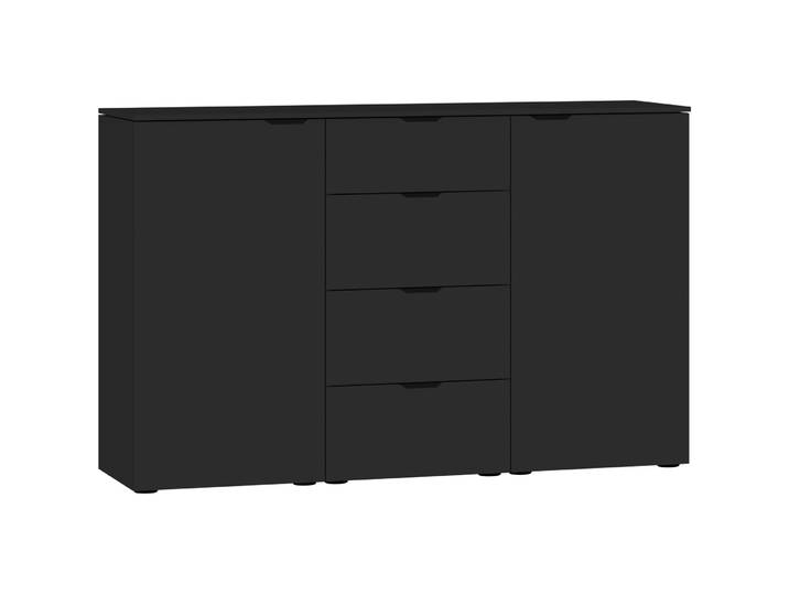 Kommode Arena Beimöbel schwarz Holzwerkstoff B 135 H 87 cm - Kommode