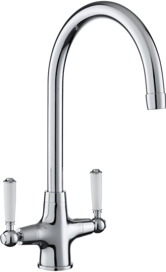 Rangemaster Aquaclassic Kitchen Faucet Chrome/White 19.6cm