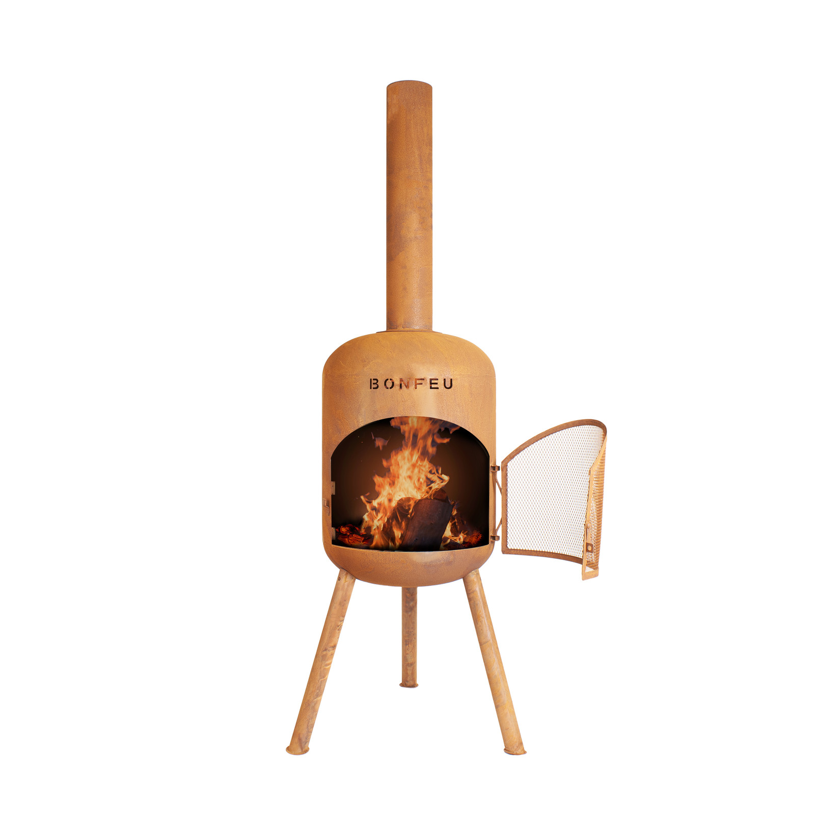 BonFeu BONBONO tuinkachel van Cortenstaal, Ø 45 cm x H 165 cm