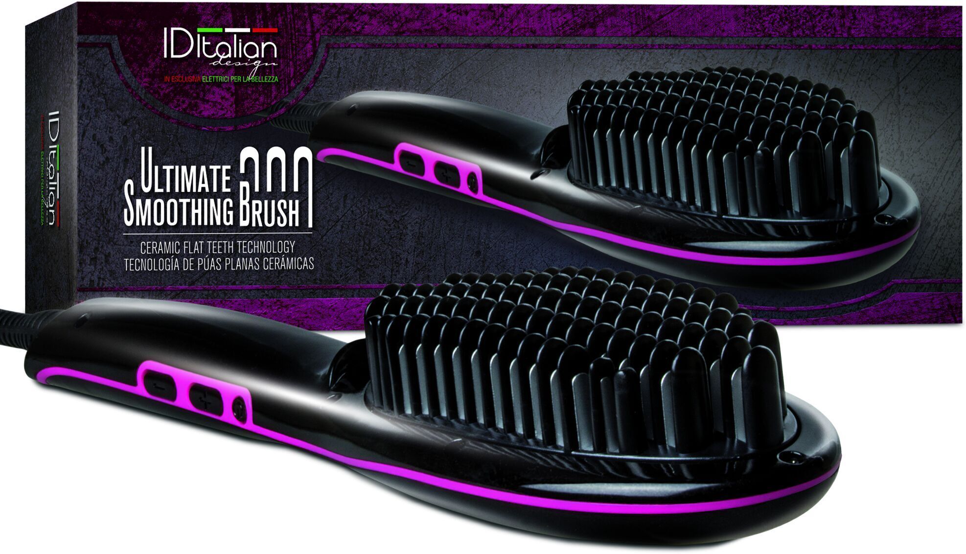 Italian Design Ultimate Smoothing Brush Plattborste   svart