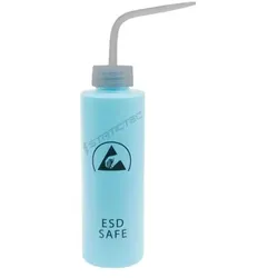 STATICTEC Spülflasche mit Halm, 250ml, ESD, blau