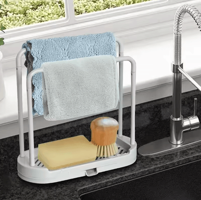Inspire Picks Kitchen Sink Drain Storage Basket For Sponge And Rag Organization grey 2pcs