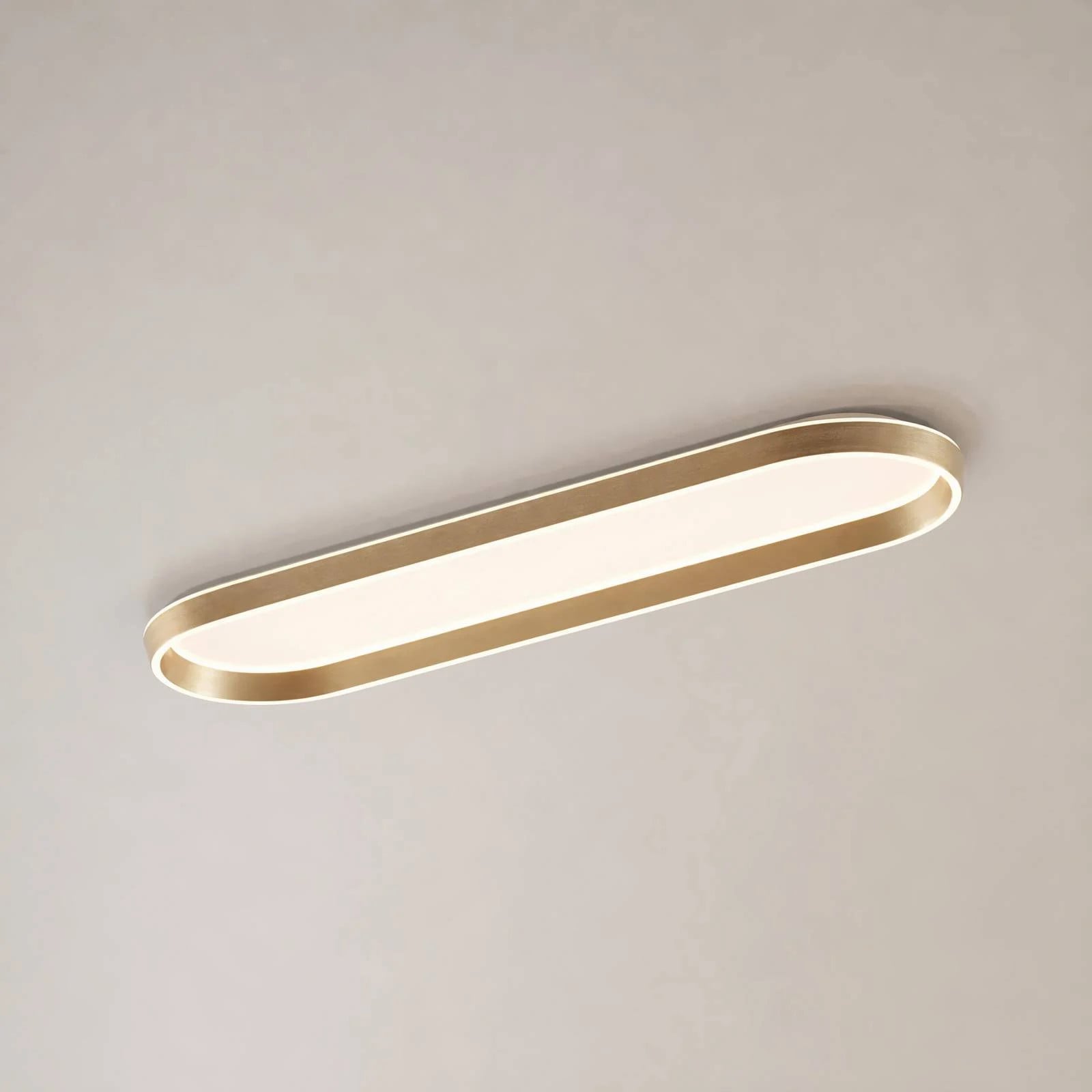 Lucande Rylan LED plafondlamp, modern, goud/messing, dimbaar