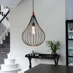 Halo Design DROPS Hängeleuchte Metall/Holz Ø38cm Schwarz