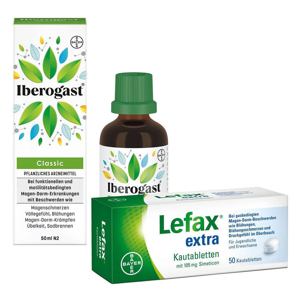Lefax extra Kautabletten + Iberogast Classic 1 St Set