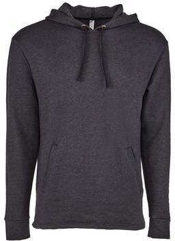 Next Level 9300 Apparel Malibu Pullover Hoodie in Heather Black size XS   60/40 cotton/polyester NL9300