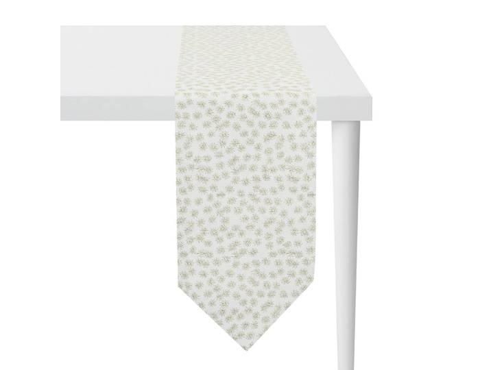 Chemin de table 1501 24 x 175cm Blanc/Blanc/Doré