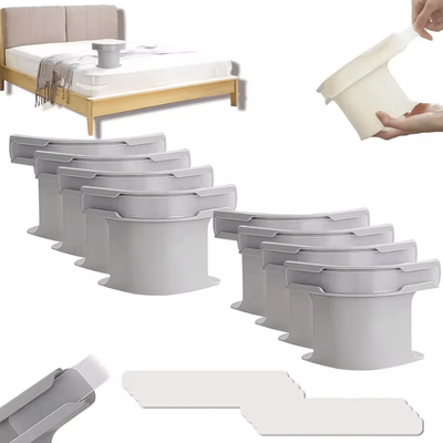 Inspire Curations Heavy Duty Bed Sheet Grippers Adjustable Corner Tightener Clips For Mattress Protectors grey 8pcs