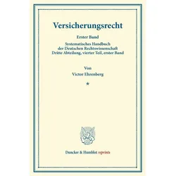Versicherungsrecht., Fachbücher von Victor Ehrenberg