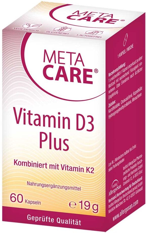 Meta Care Vitamin D3 Plus 10.000 I.e+80 Μg K2 Kapseln