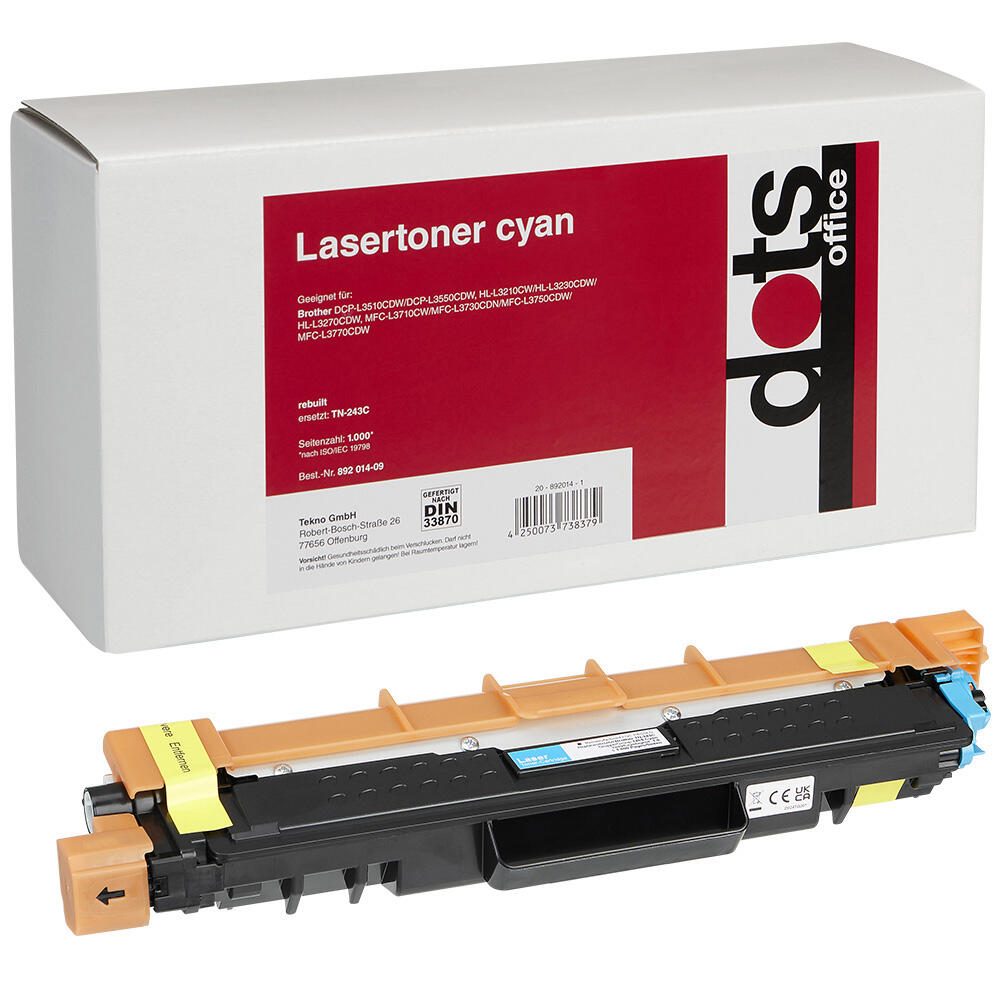 dots Toner kompatibel zu brother TN243C cyan 1268,0003-DOTS
