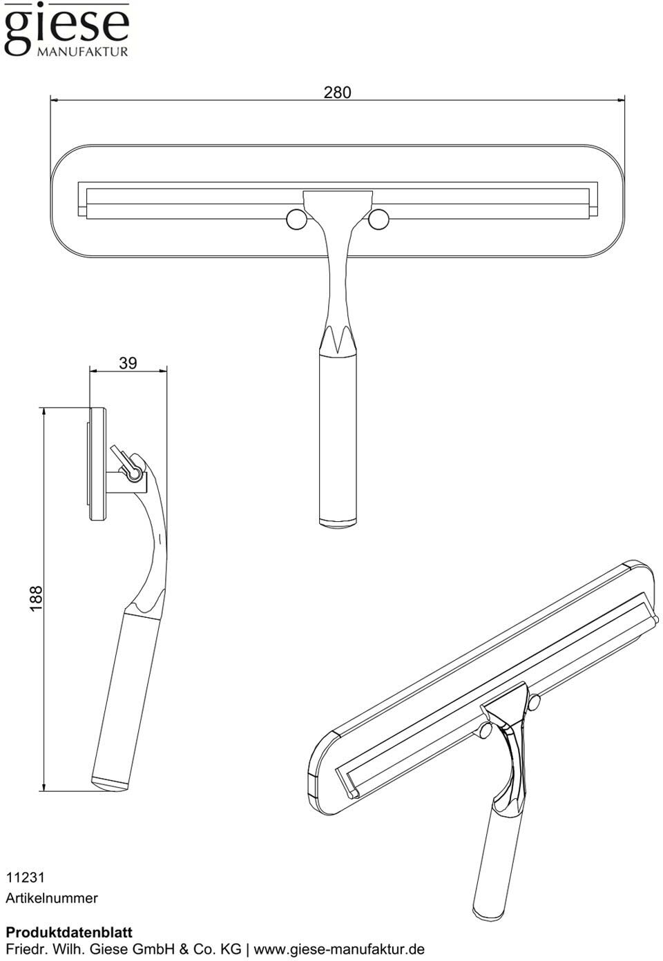 Giese Haken mit Glasabzieher
