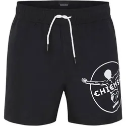 CHIEMSEE Badehose mit CHIEMSEE Print am linken Bein, Größe XXL in Schwarz Schwarz