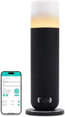 Youfap Market Waterless Essential Oil Diffuser With Candlelight & Atmosphere Lamp, Perfect For Home Ambiance black