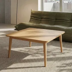 Couchtisch Gorbin 90x90 cm Eiche Natur - Modern mit Massivholzbeinen