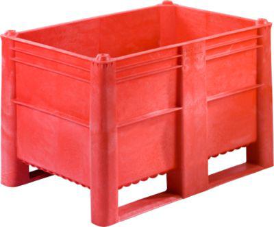 Palettenbox, geschlossen, 500 l, rot