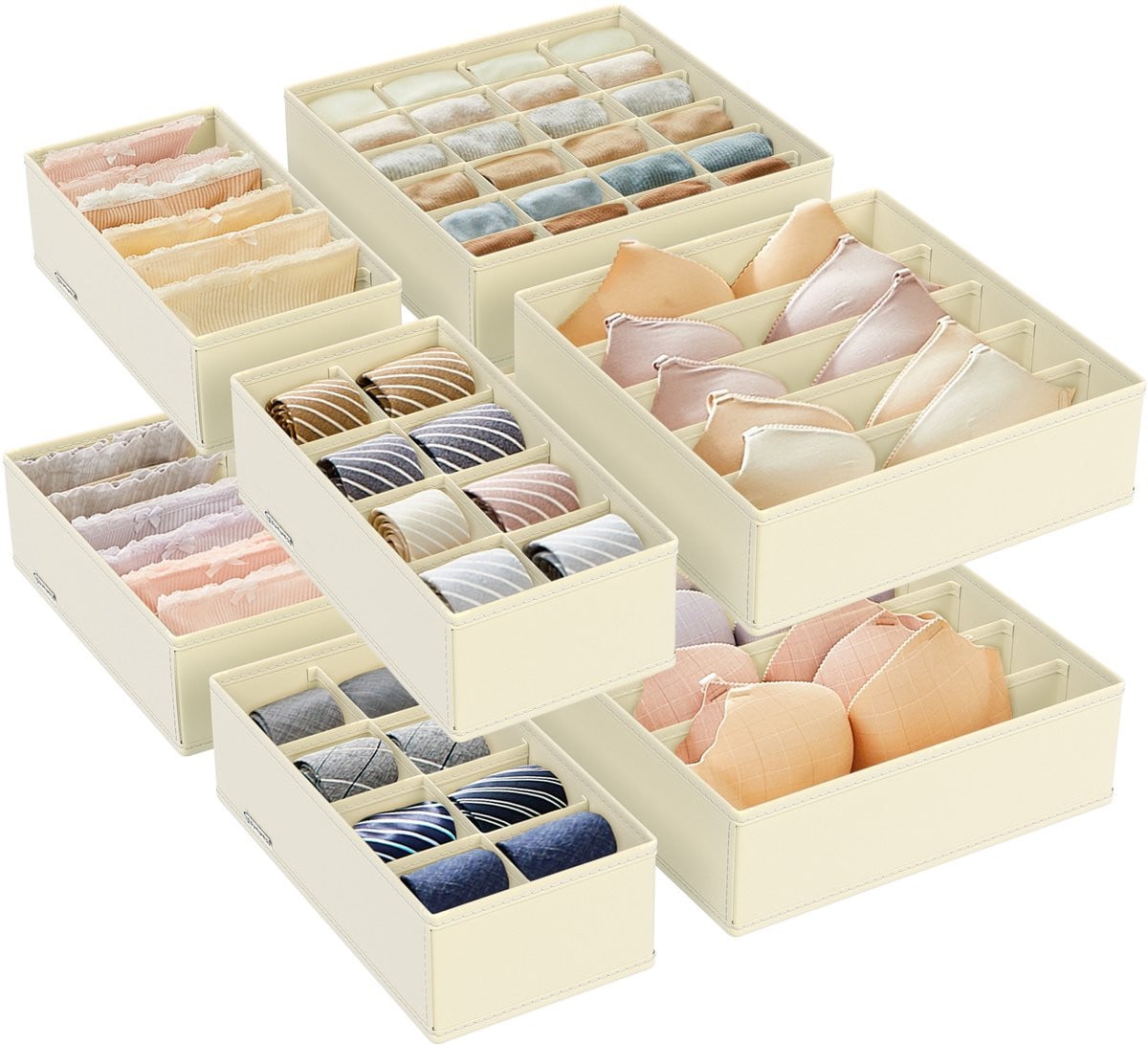 Songmics Lade Organizer voor ondergoed, BH's, sokken en stropdassen