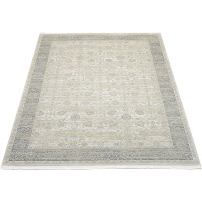 Teppich OCI DIE TEPPICHMARKE "HORUS NIMA", beige (beige, grau), B:80cm H:8mm L:150cm, Polyacryl, Viskose, Teppiche, Teppich, 3-D Optik, Vintage Optik, feine Fransen, Wohnzimmer