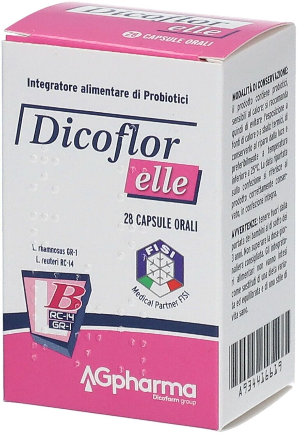 DICOFARM SpA AG Pharma, Dicoflor Elle, 28 Capsule