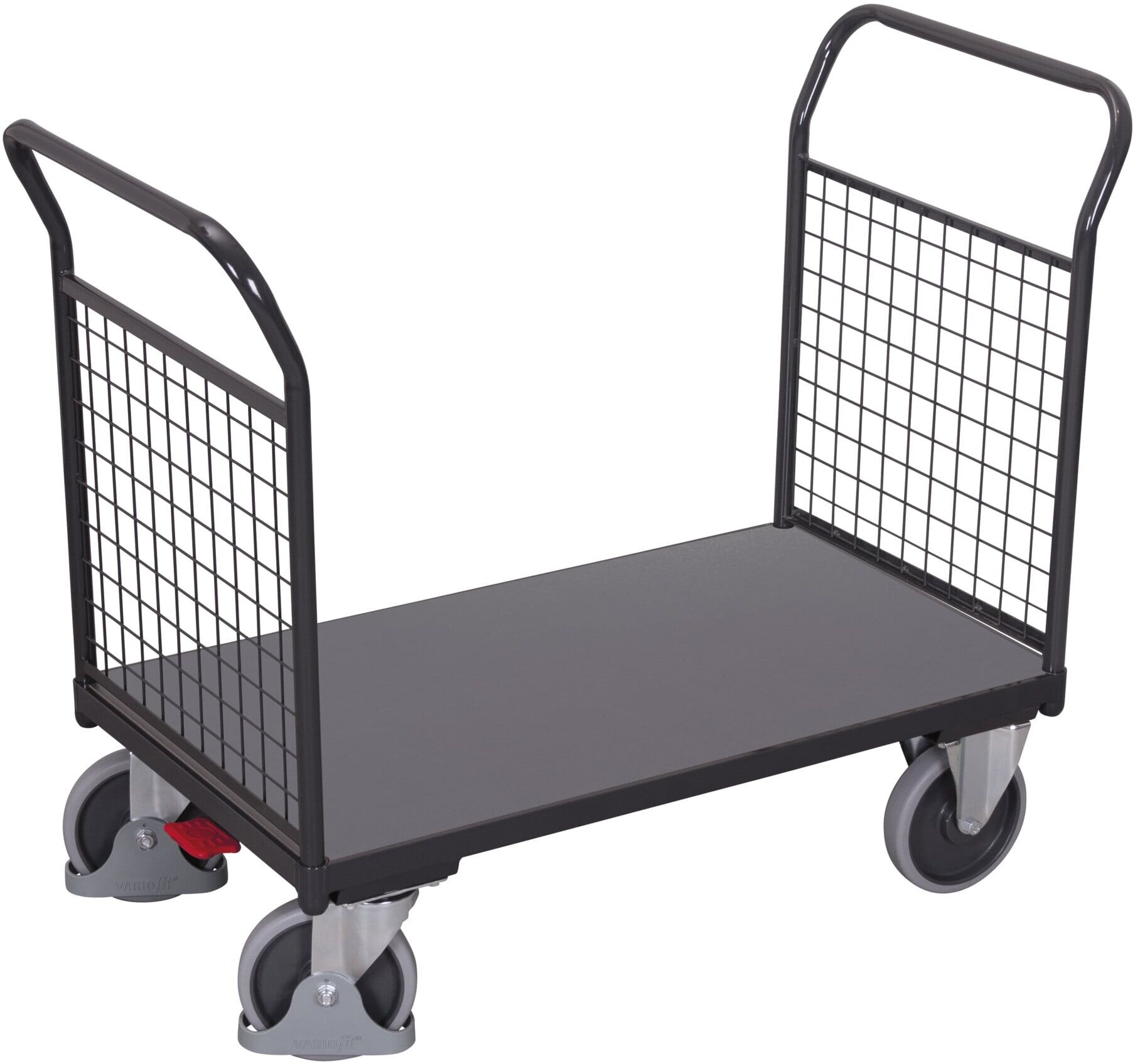 Variofit Doppel-Stirnwandwagen mit Draht RAL 7016 (sw-800.201/AG)