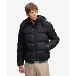 Superdry für Herren. M5012529A Gesteppte Premium Ripstop Jacke schwarz (S), Lässig, Rippenstopp
