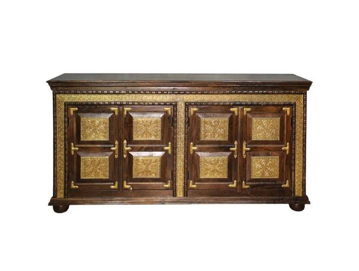 Oriental Galerie Unterschrank Braun Gold Sideboard Yasha Indien 180 cm