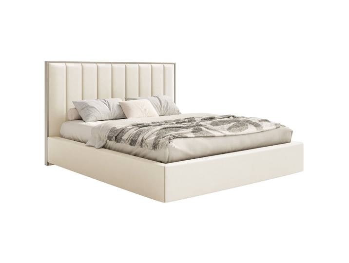 Polsterbett 180x200 cm Togents mit LED-Beleuchtung, cremefarbener