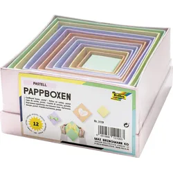 folia Geschenkboxen-Set 14,5 x 14,0 x 7,4 cm farbsortiert