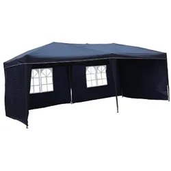 Lex XXL Alu Faltpavillon 6x3m Gartenpavillon Gartenzelt Partyzelt Wasserdicht Blau : Blau