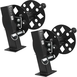 VEVOR 2 Stk. Schweißkabeltrommel, Schlauchtrommel mit 2 Leertrommel für 38,1m 70mm2 & 45,1m 50mm2 Schweißschlauch, Manuelle Schweißkabelrolle aus Stahl mit Sicherungsstift für Industrie Baustelle