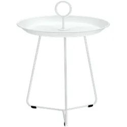 Outdoor Beistelltisch Eyelet weiß Ø45 cm H: 46,5 cm